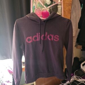 Adidas Purple Hoodie with Pink Logo